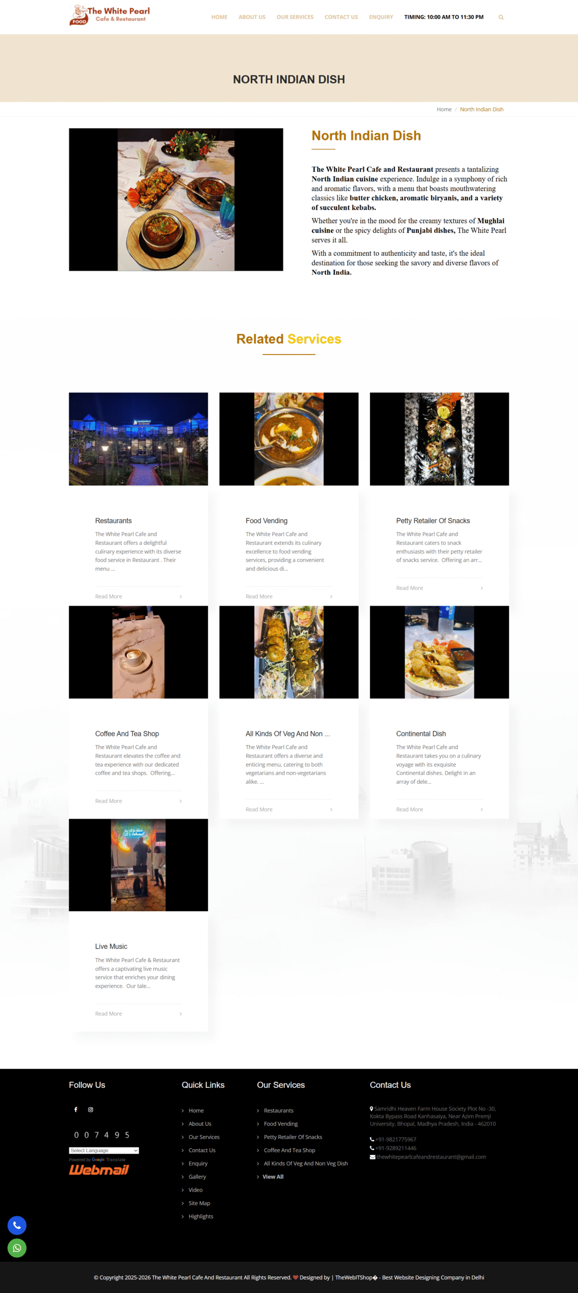 screencapture thewhitepearlcafeandrestaurant north indian dish html 2025 09 05 12 38 17